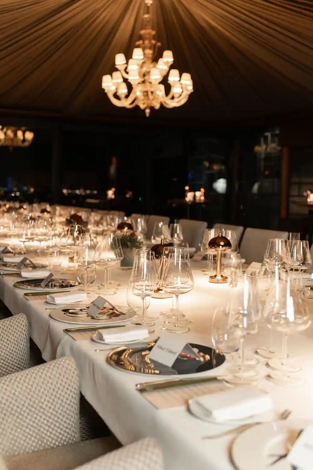 Baccarat-inspired elegance detail